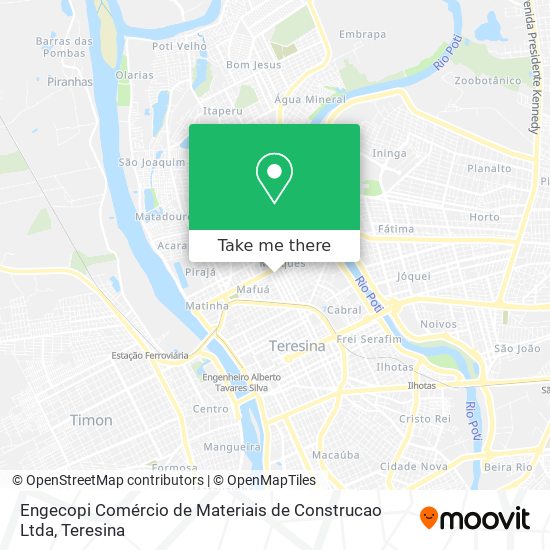 Mapa Engecopi Comércio de Materiais de Construcao Ltda