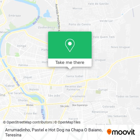 Arrumadinho, Pastel e Hot Dog na Chapa O Baiano map