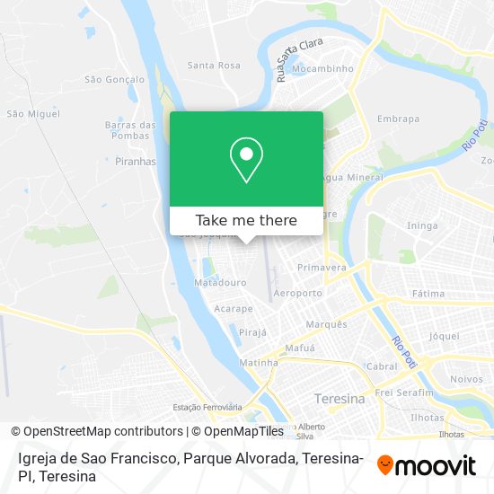 Igreja de Sao Francisco, Parque Alvorada, Teresina-PI map