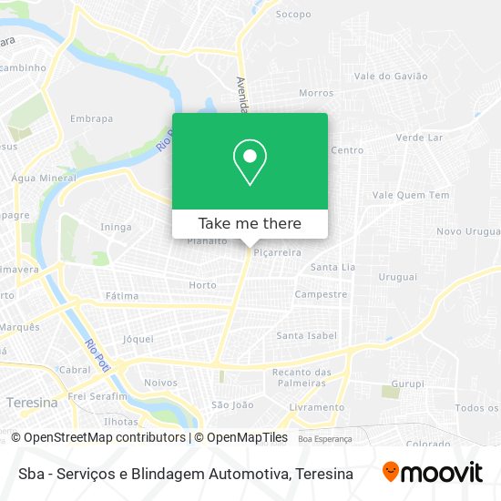 Sba - Serviços e Blindagem Automotiva map