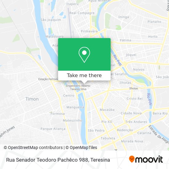 Mapa Rua Senador Teodoro Pachêco 988