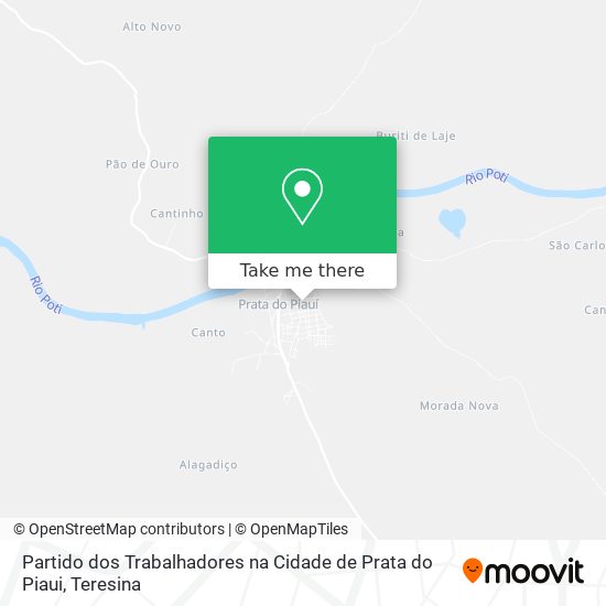 Partido dos Trabalhadores na Cidade de Prata do Piaui map