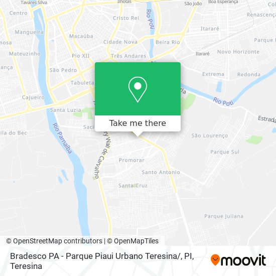 Mapa Bradesco PA - Parque Piaui Urbano Teresina / , PI