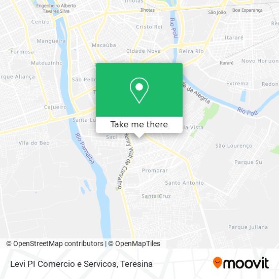 Levi PI Comercio e Servicos map