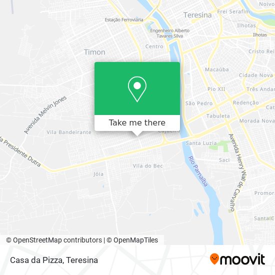 Mapa Casa da Pizza