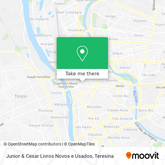 Junior & Cesar Livros Novos e Usados map