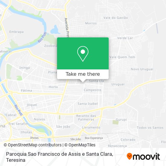 Mapa Paroquia Sao Francisco de Assis e Santa Clara