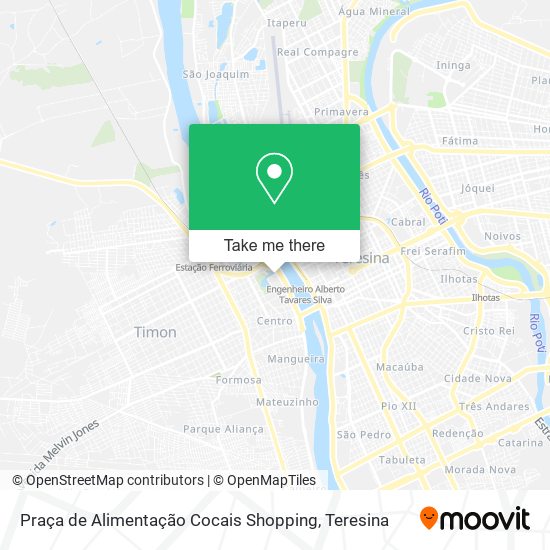 Praça de Alimentação Cocais Shopping map