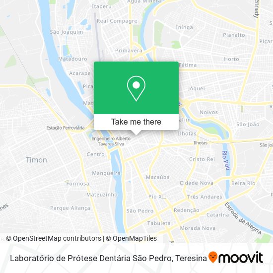 Laboratório de Prótese Dentária São Pedro map