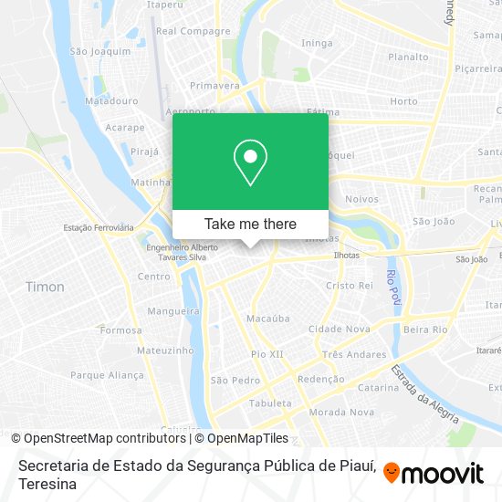 Secretaria de Estado da Segurança Pública de Piauí map