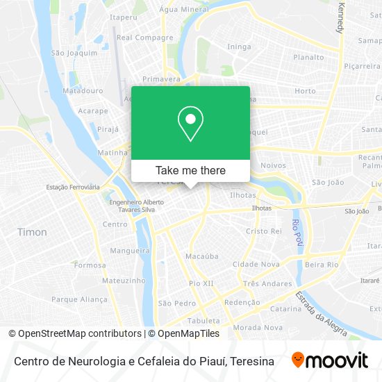 Mapa Centro de Neurologia e Cefaleia do Piauí