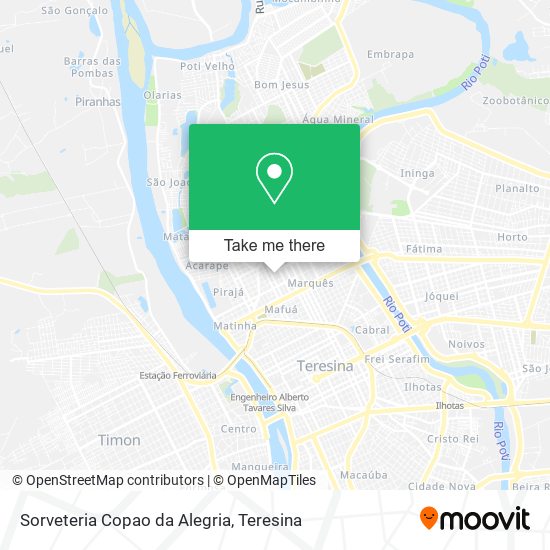 Sorveteria Copao da Alegria map