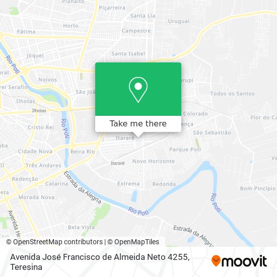 Mapa Avenida José Francisco de Almeida Neto 4255