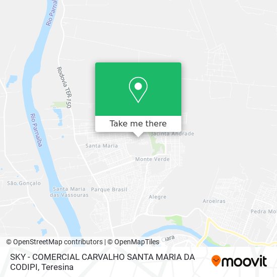 SKY - COMERCIAL CARVALHO SANTA MARIA DA CODIPI map