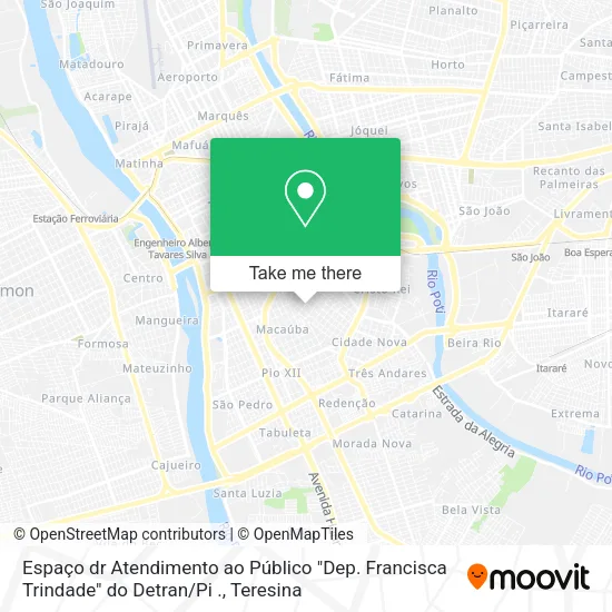 Espaço dr Atendimento ao Público "Dep. Francisca Trindade" do Detran / Pi . map