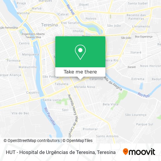 HUT - Hospital de Urgências de Teresina map