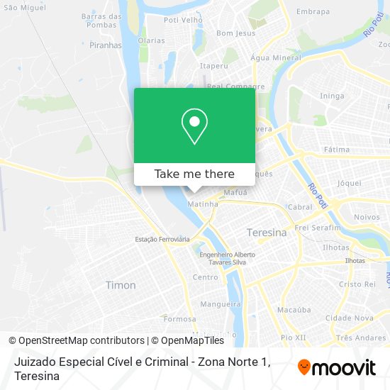 Mapa Juizado Especial Cível e Criminal - Zona Norte 1