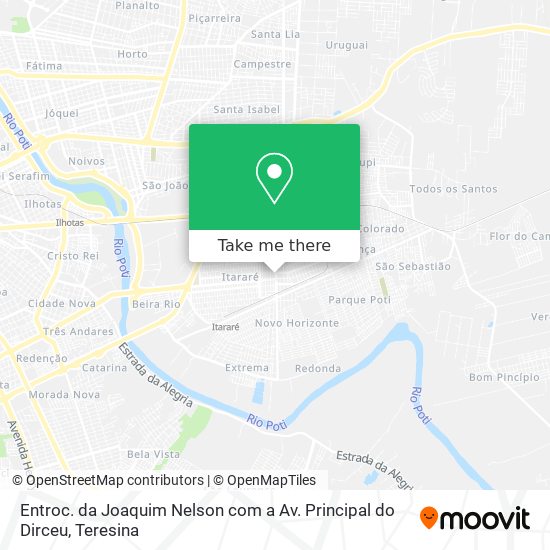 Mapa Entroc. da Joaquim Nelson com a Av. Principal do Dirceu