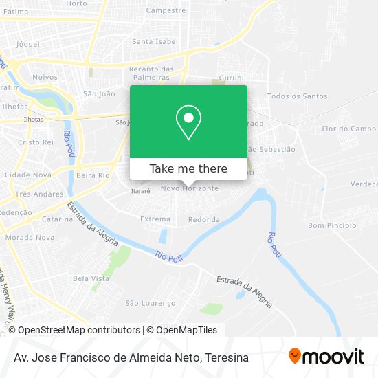 Mapa Av. Jose Francisco de Almeida Neto