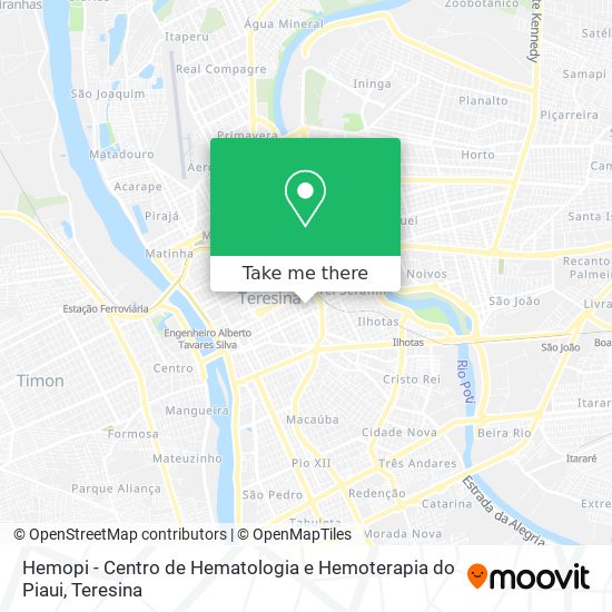 Hemopi - Centro de Hematologia e Hemoterapia do Piaui map