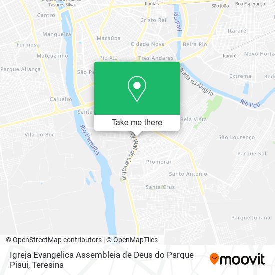 Mapa Igreja Evangelica Assembleia de Deus do Parque Piaui