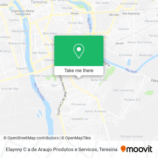 Mapa Elaynny C a de Araujo Produtos e Servicos