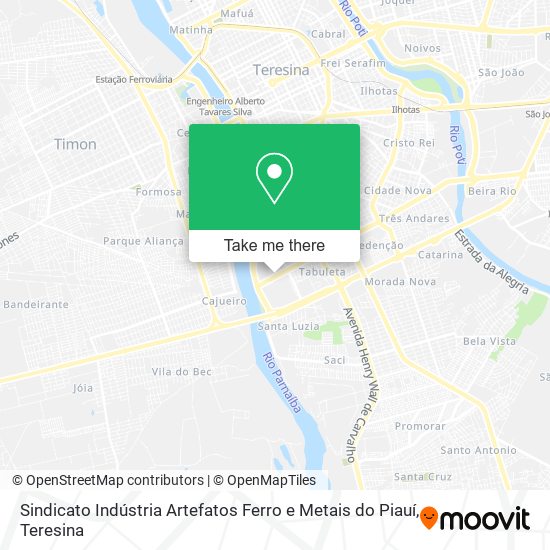 Sindicato Indústria Artefatos Ferro e Metais do Piauí map