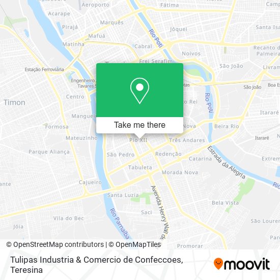 Tulipas Industria & Comercio de Confeccoes map