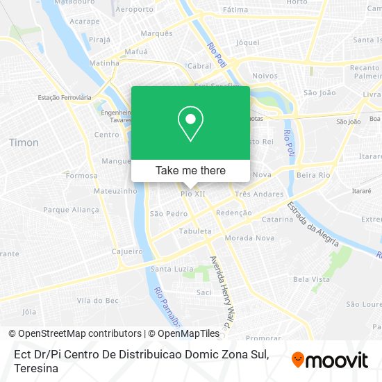 Mapa Ect Dr / Pi Centro De Distribuicao Domic Zona Sul
