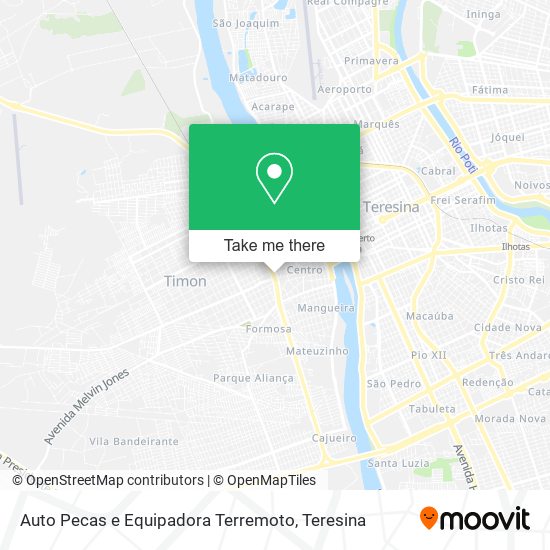 Mapa Auto Pecas e Equipadora Terremoto