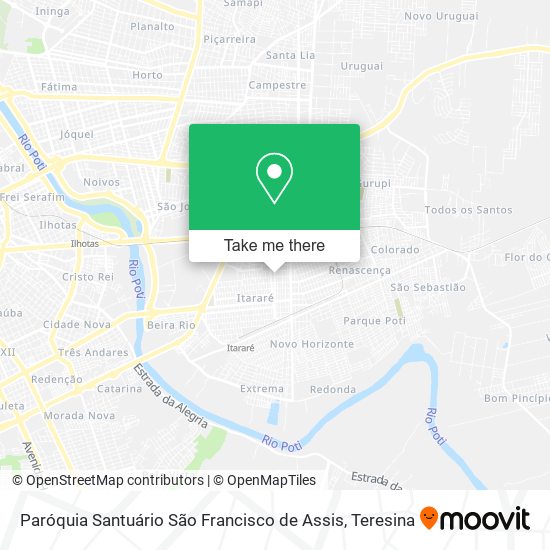 Paróquia Santuário São Francisco de Assis map