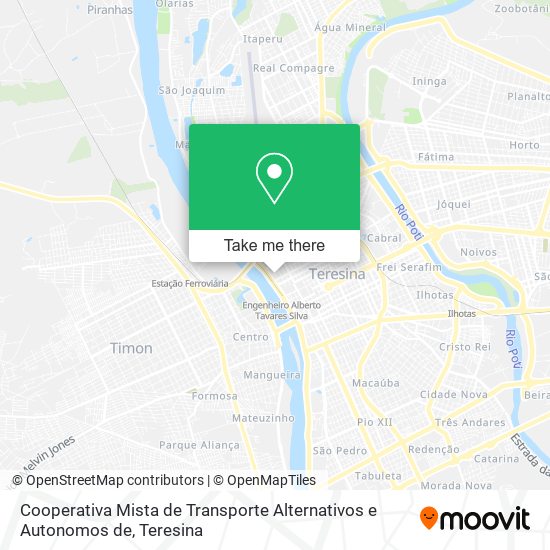 Mapa Cooperativa Mista de Transporte Alternativos e Autonomos de