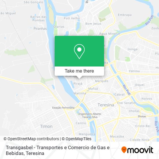 Mapa Transgasbel - Transportes e Comercio de Gas e Bebidas