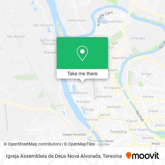 Mapa Igreja Assembleia de Deus Nova Alvorada