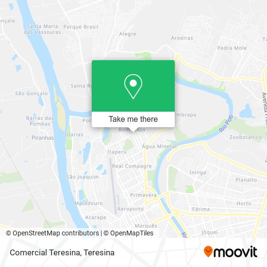 Comercial Teresina map