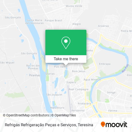 Refrigás Refrigeração Peças e Serviços map