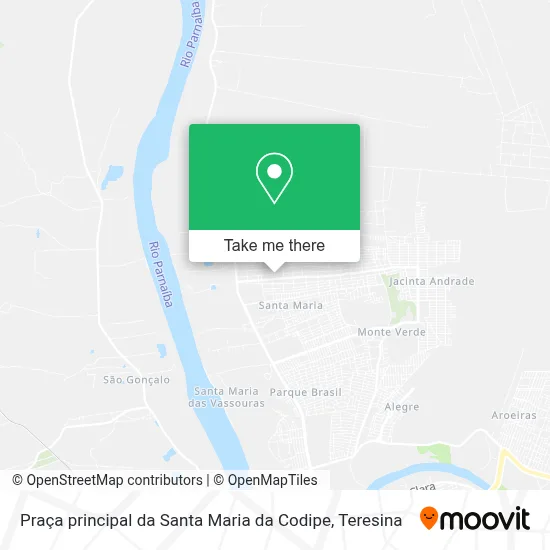 Praça principal da Santa Maria da Codipe map