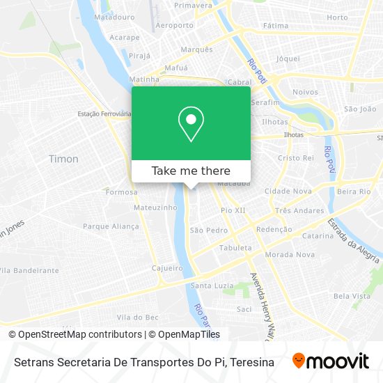 Setrans Secretaria De Transportes Do Pi map