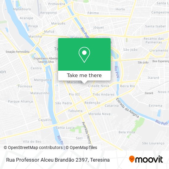 Mapa Rua Professor Alceu Brandão 2397