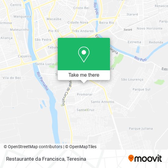 Mapa Restaurante da Francisca