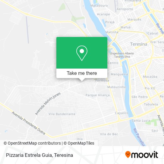 Pizzaria Estrela Guia map