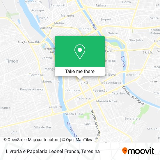Livraria e Papelaria Leonel Franca map