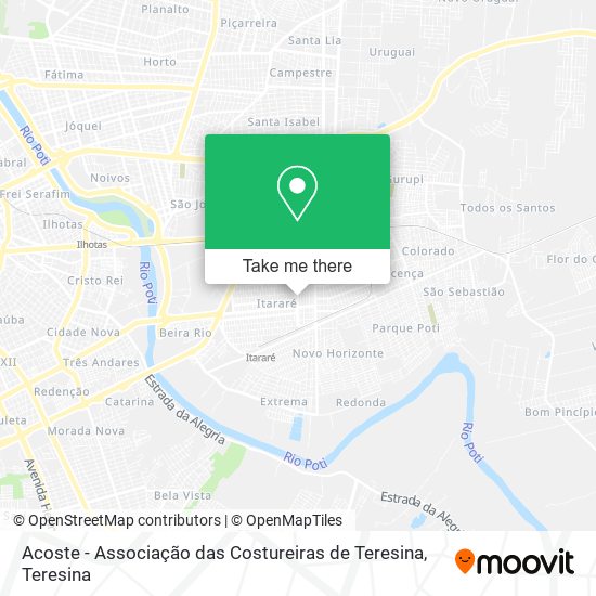 Acoste - Associação das Costureiras de Teresina map