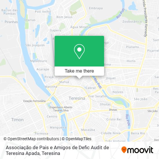 Mapa Associação de Pais e Amigos de Defic Audit de Teresina Apada