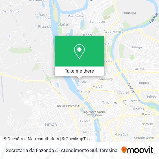 Secretaria da Fazenda @ Atendimento Sul map