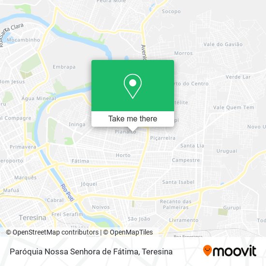 Mapa Paróquia Nossa Senhora de Fátima