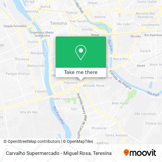 Carvalho Supermercado - Miguel Rosa map