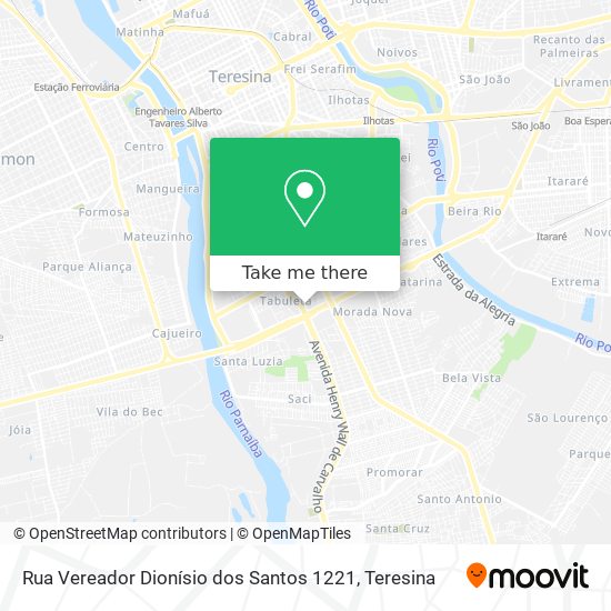 Rua Vereador Dionísio dos Santos 1221 map