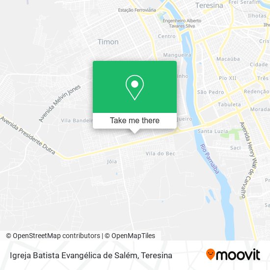 Mapa Igreja Batista Evangélica de Salém