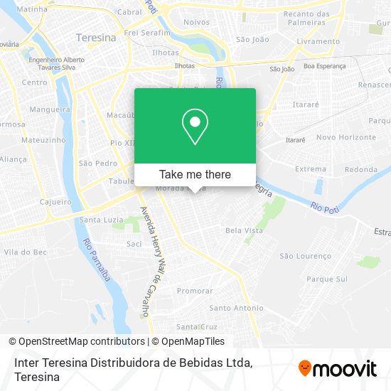 Mapa Inter Teresina Distribuidora de Bebidas Ltda